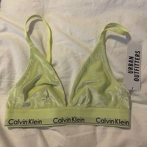 NWT lime green velvet bralette from UO